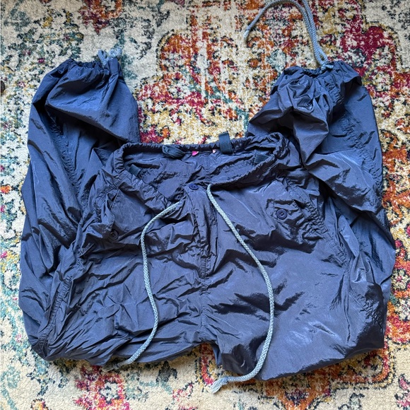 Edikted low rise wide leg parachute pants in navy - Picture 4 of 4